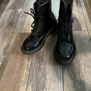 Black patent Doc Martens gently used